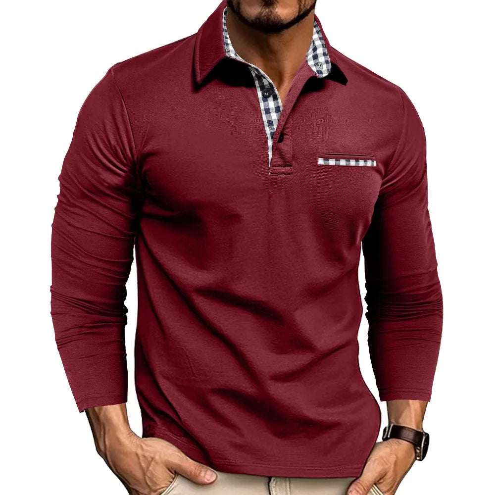 Long Sleeve Embroidered Polo