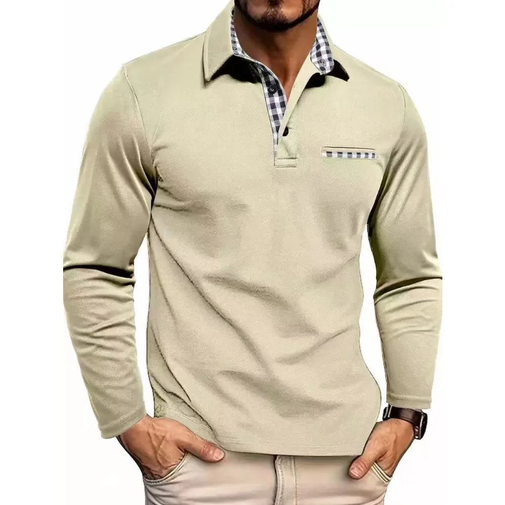 Long Sleeve Embroidered Polo