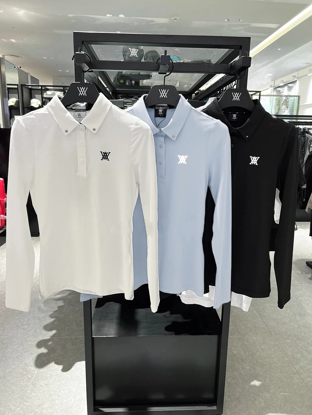 Knit Long Sleeve Golf Polo