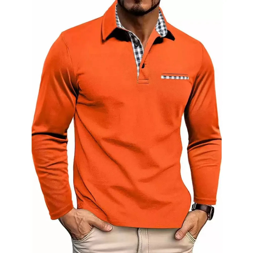Long Sleeve Embroidered Polo