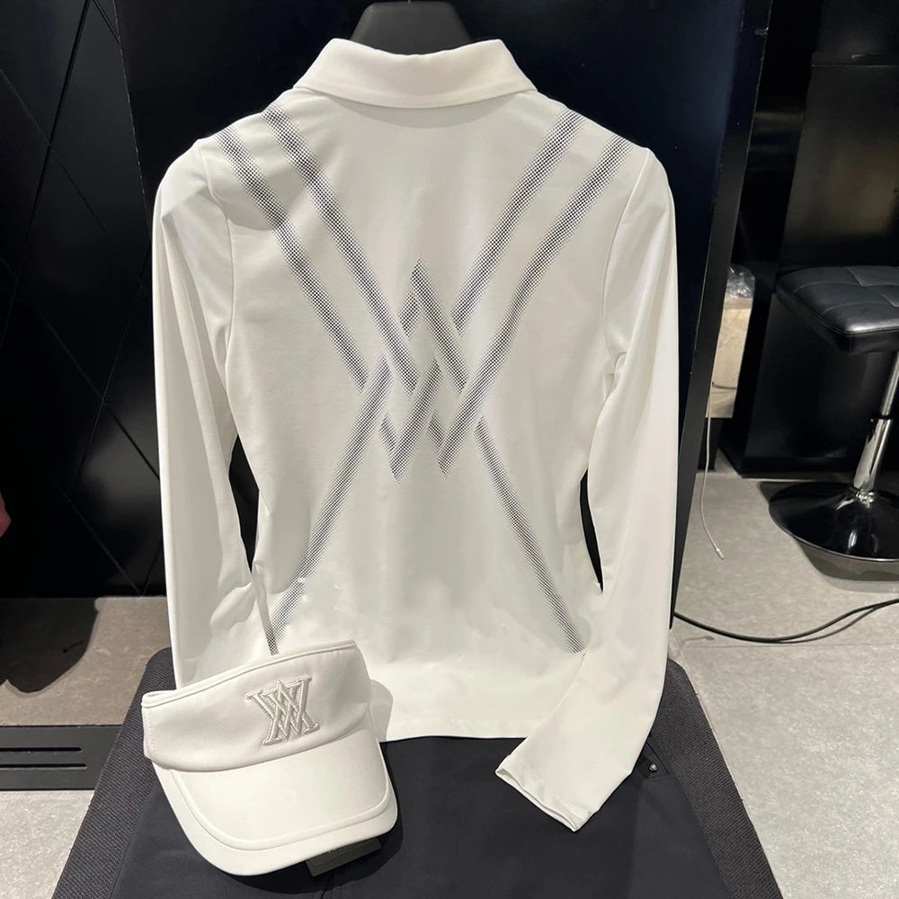 Knit Long Sleeve Golf Polo