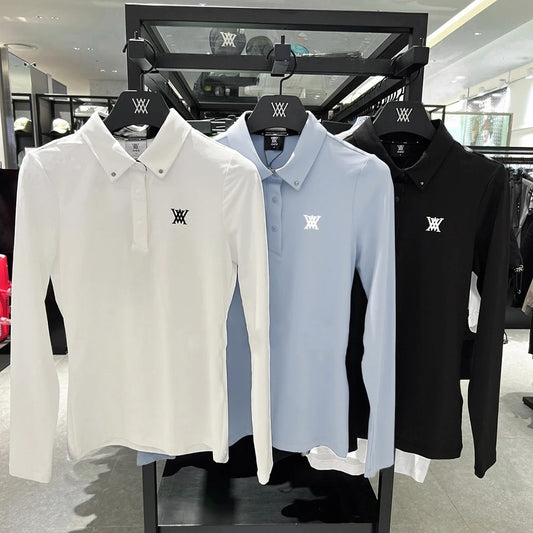 Knit Long Sleeve Golf Polo
