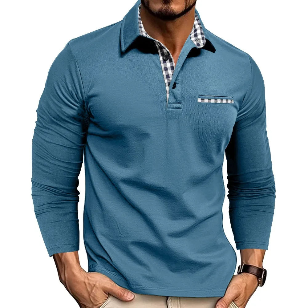 Long Sleeve Embroidered Polo
