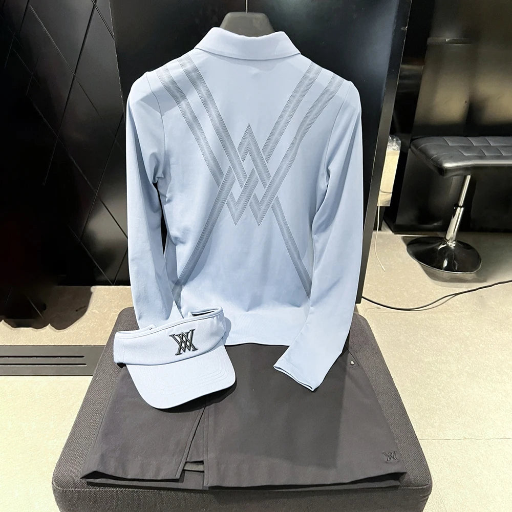 Knit Long Sleeve Golf Polo