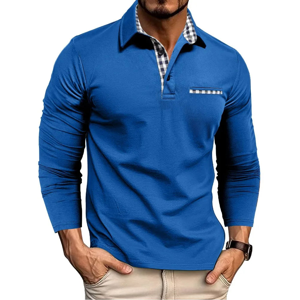 Long Sleeve Embroidered Polo