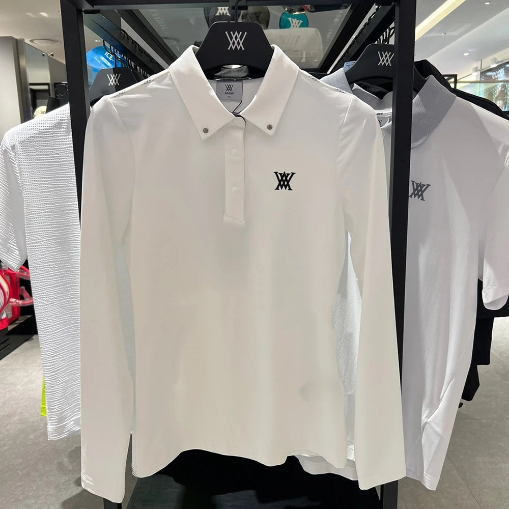 Knit Long Sleeve Golf Polo