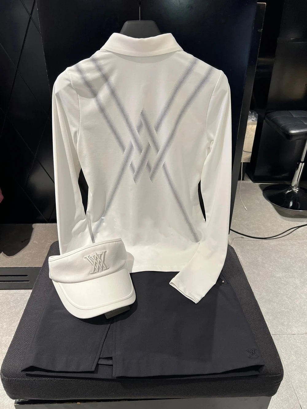 Knit Long Sleeve Golf Polo