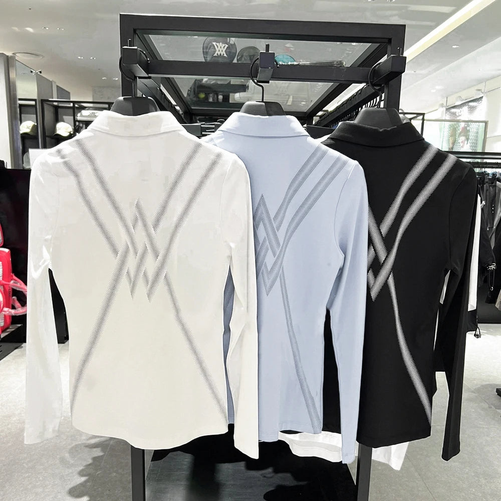 Knit Long Sleeve Golf Polo