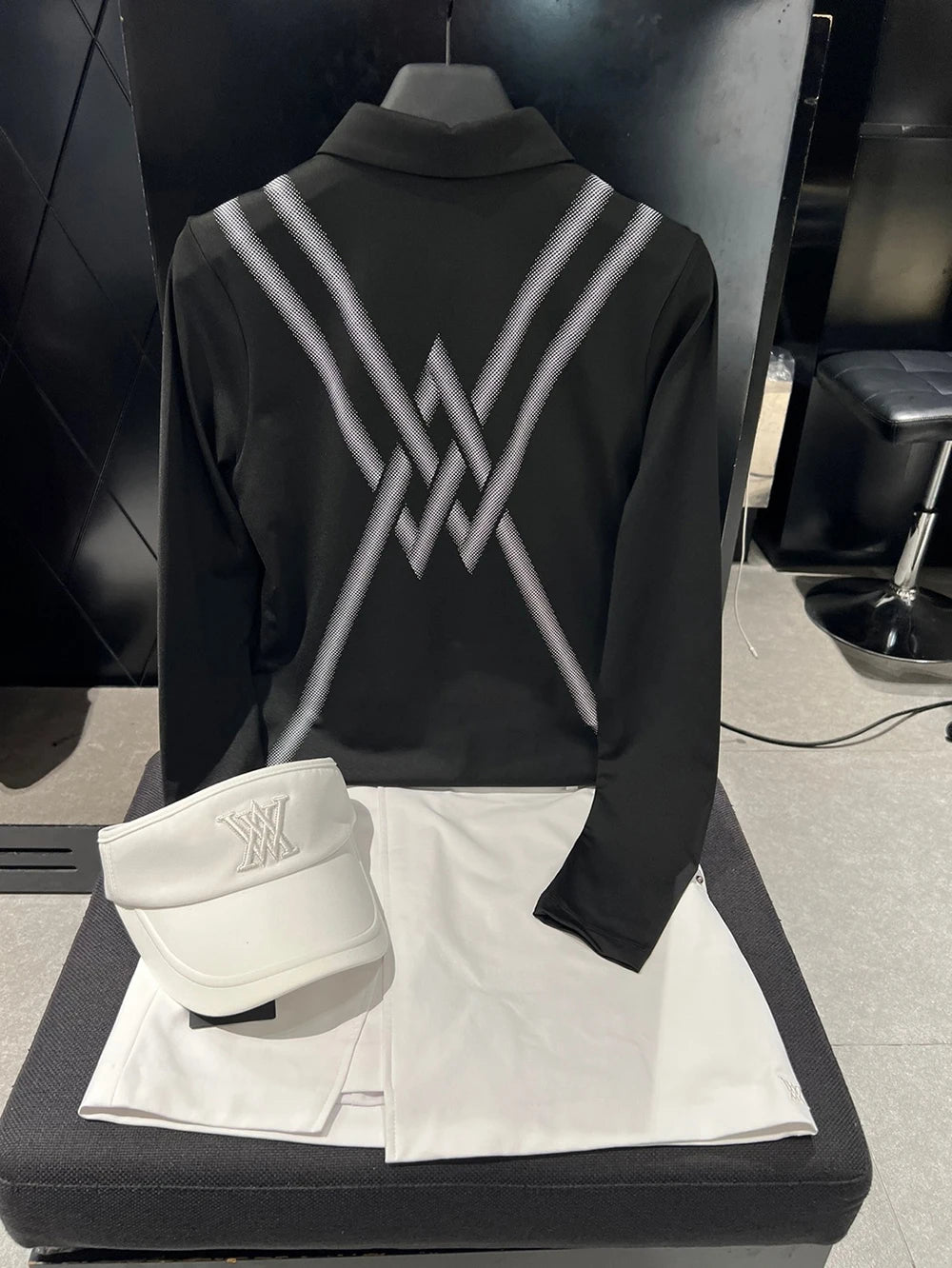 Knit Long Sleeve Golf Polo