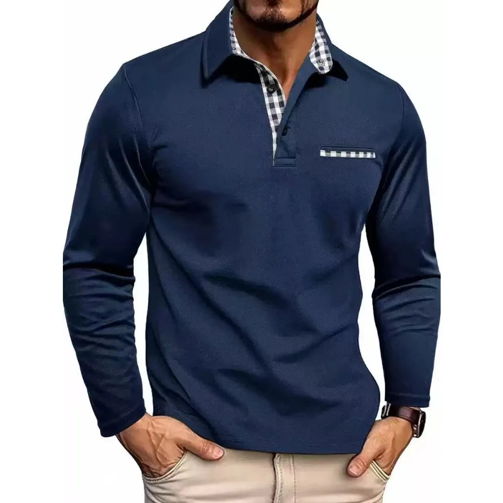 Long Sleeve Embroidered Polo