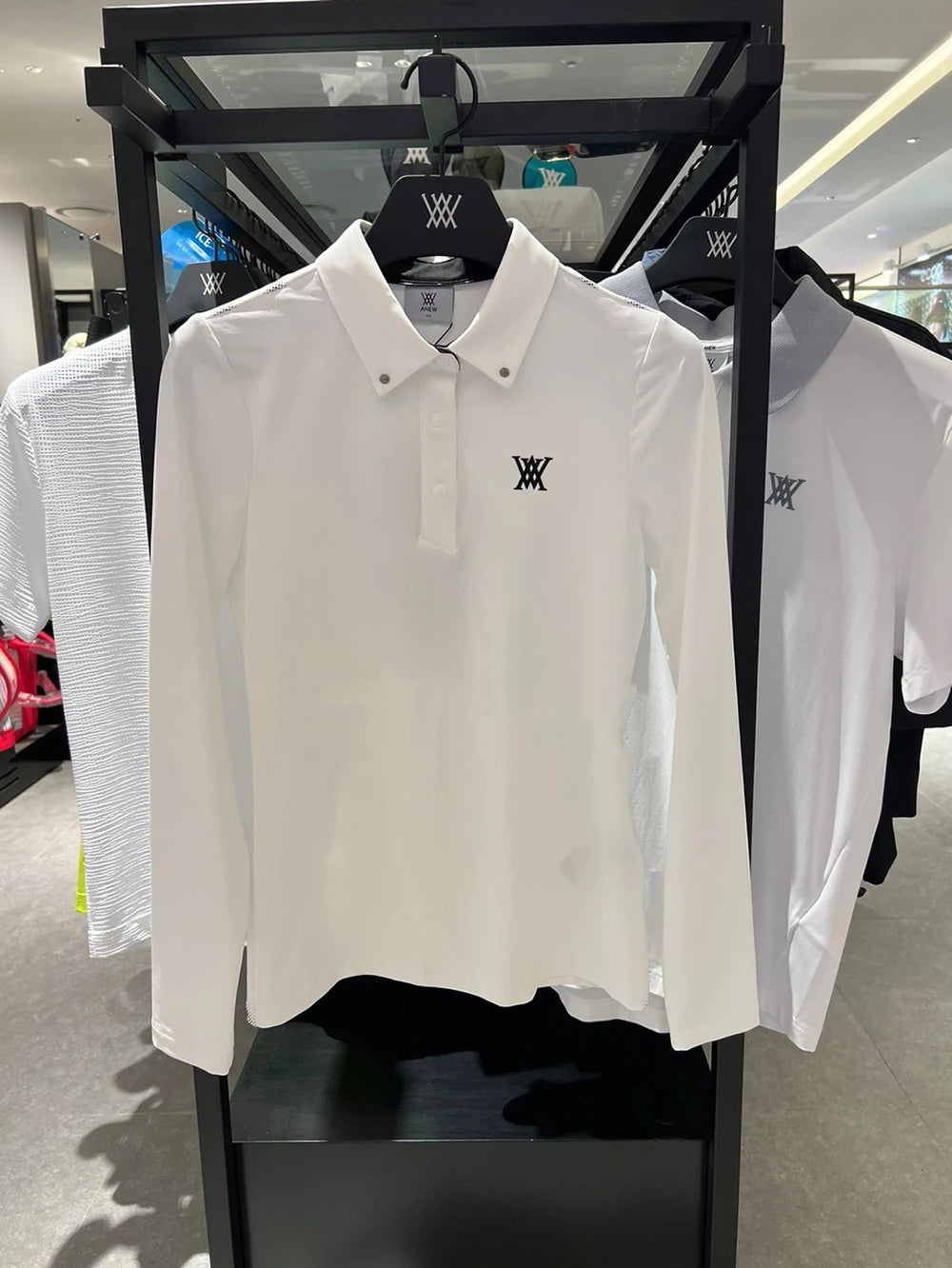 Knit Long Sleeve Golf Polo