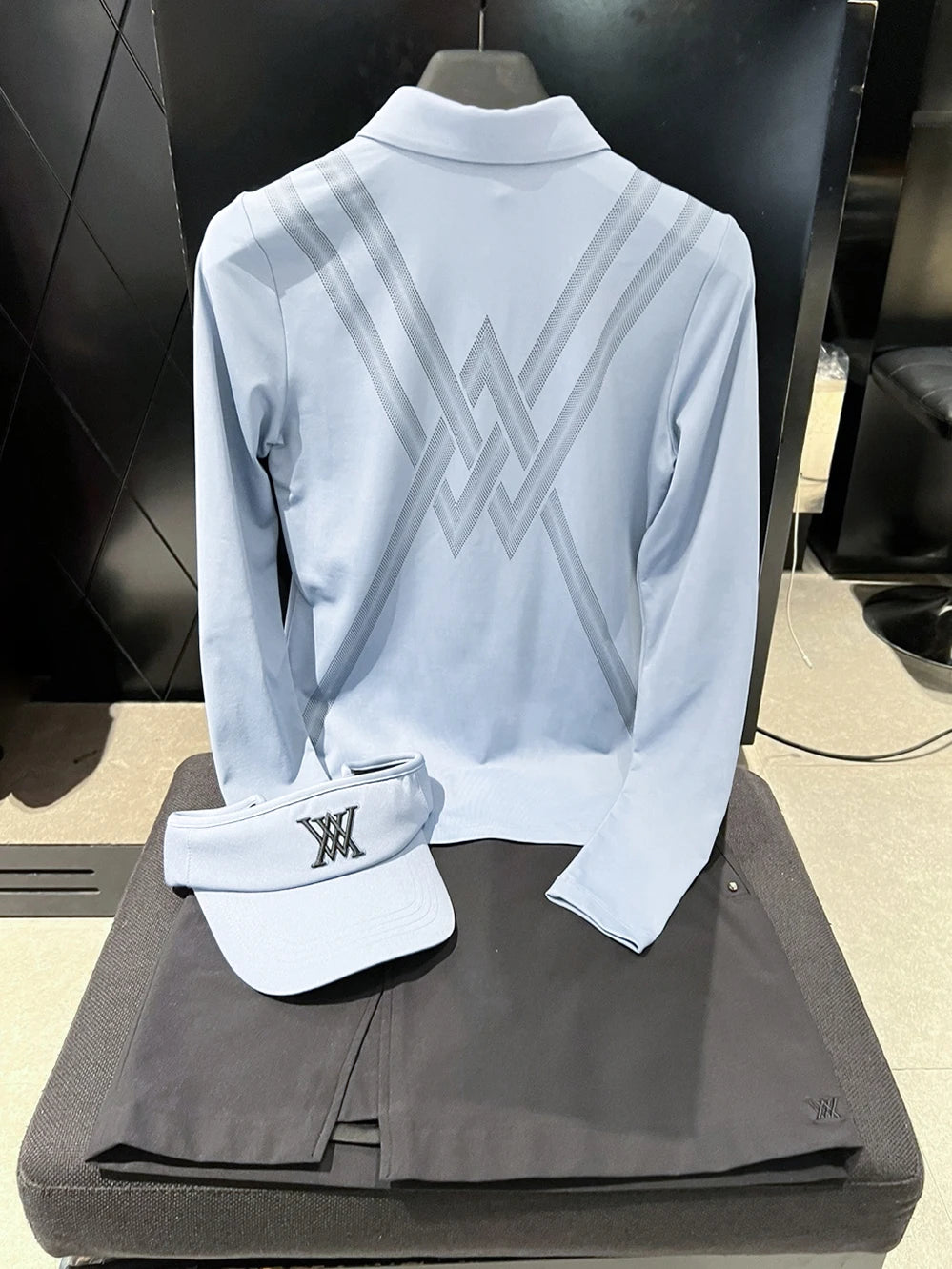 Knit Long Sleeve Golf Polo